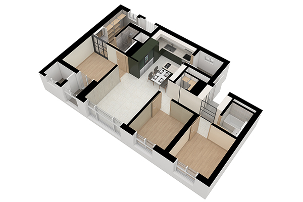 59㎡ A 타입 3D 평면
